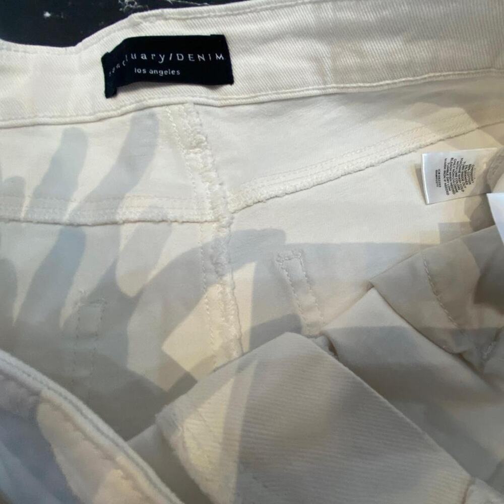 Sanctuary White Raw Hem Shorts - Picture 3 of 3
